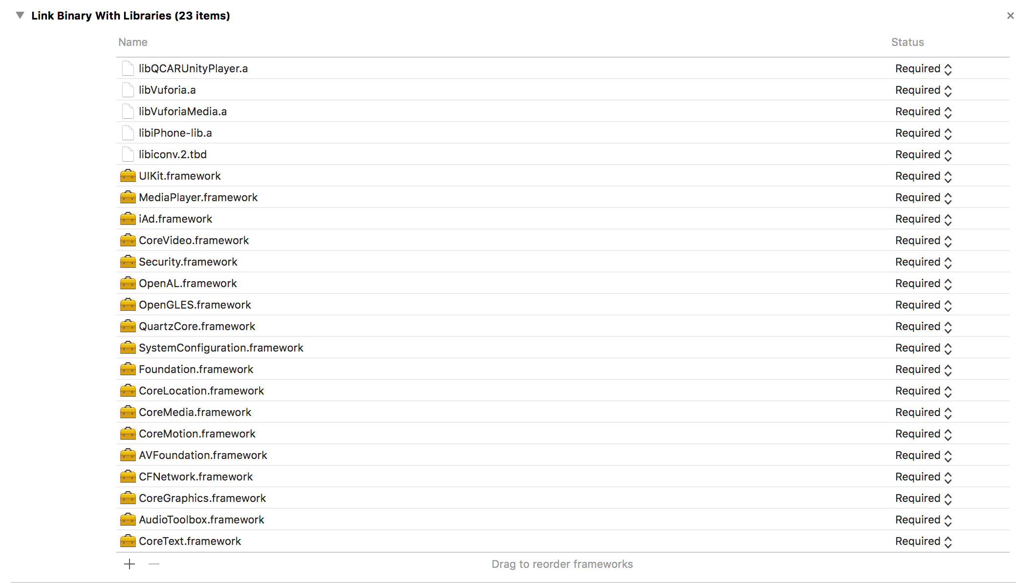 Framework Binaries